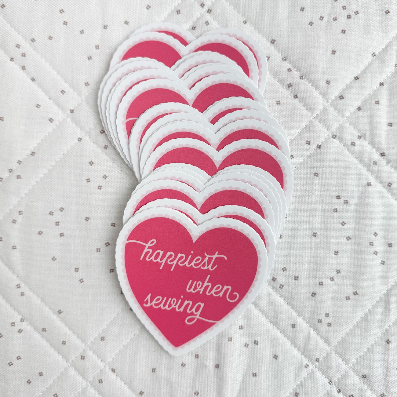 Happiest When Sewing Sticker 6pk