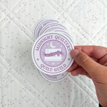 Midnight Quilters Guild Sticker Purple 6pk