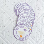 Silly Goose Quilt Club Sticker Purple 6pk