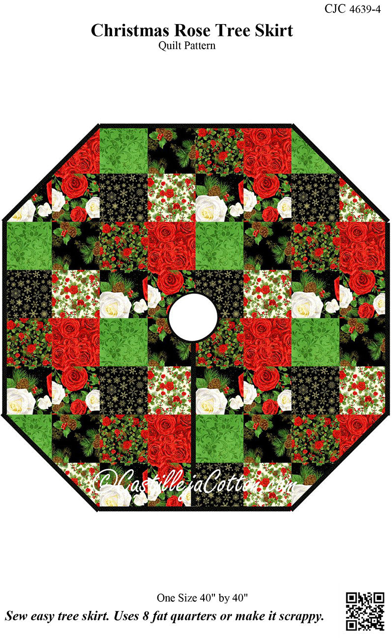 Christmas Rose Tree Skirt Pattern