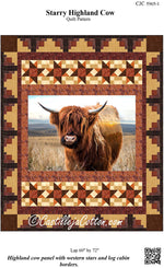 Starry Highland Cow Quilt Pattern