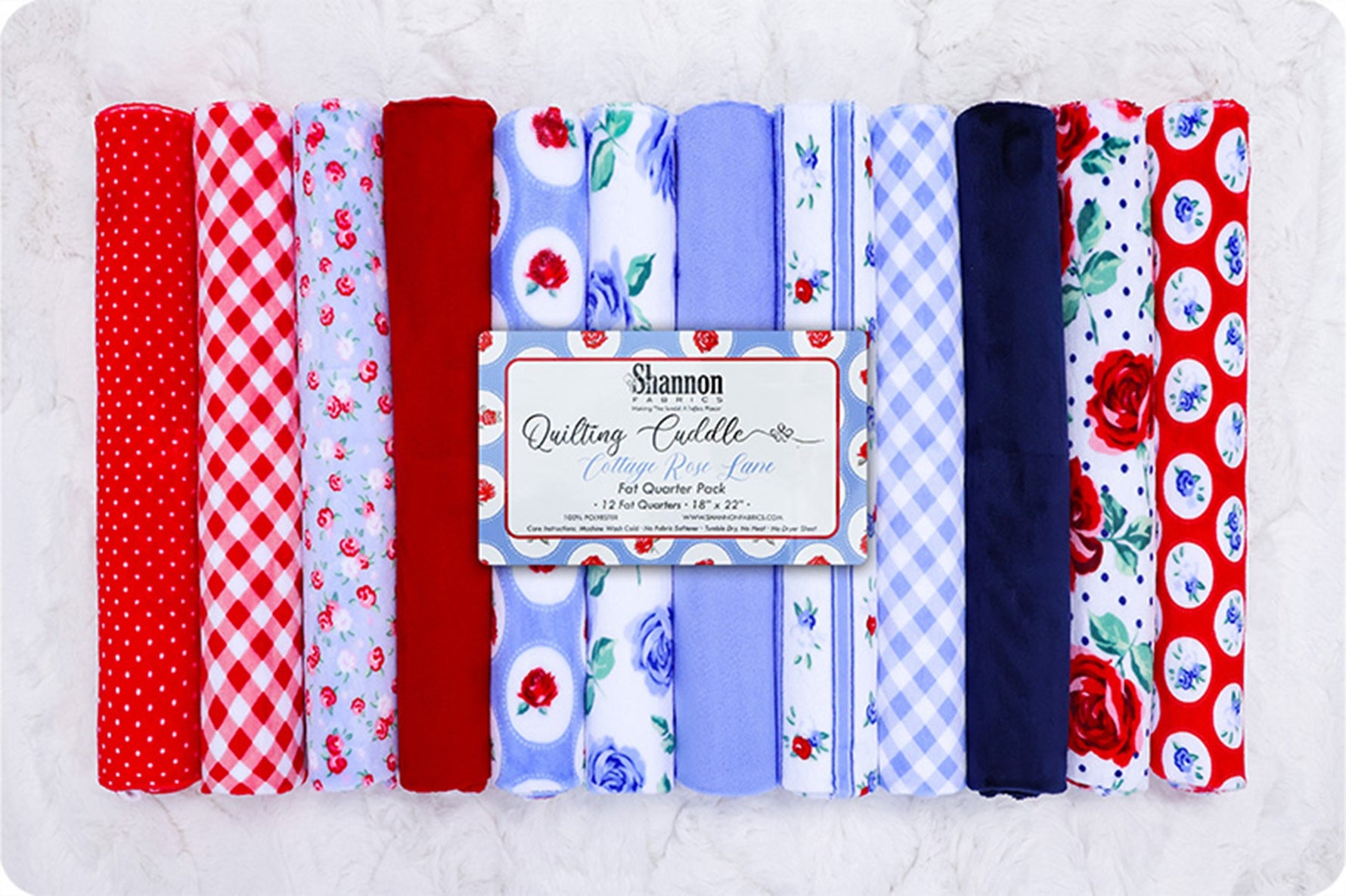 Cottage Blue Bonnet Quilting Cuddle Fat Quarter Pack