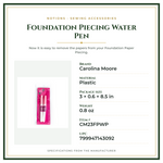 Product Specifications – Foundation Piecing Water Pen