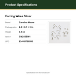 Product Specifications – Earring Wires Silver