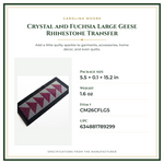 Product Specifications – Crystal and Fuchsia Large Geese Rhinestone Transfer