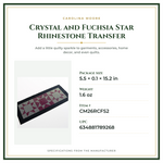 Product Specifications – Crystal and Fuchsia Star Rhinestone Transfer