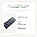 Product Specifications – Sapphire and Gold Small Geese Rhinestone Transfer