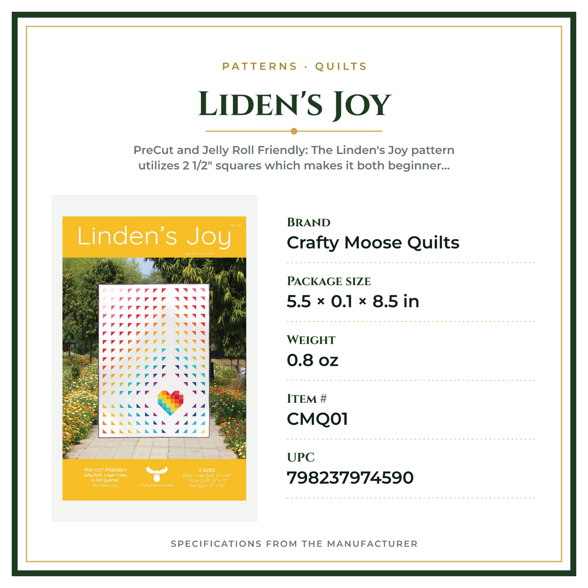 Product Specifications – Liden's Joy