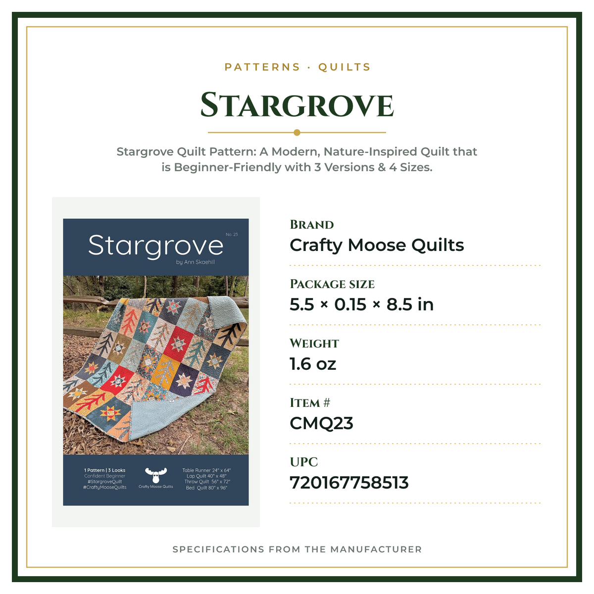 Product Specifications – Stargrove