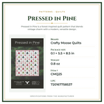 Product Specifications – Pressed in Pine