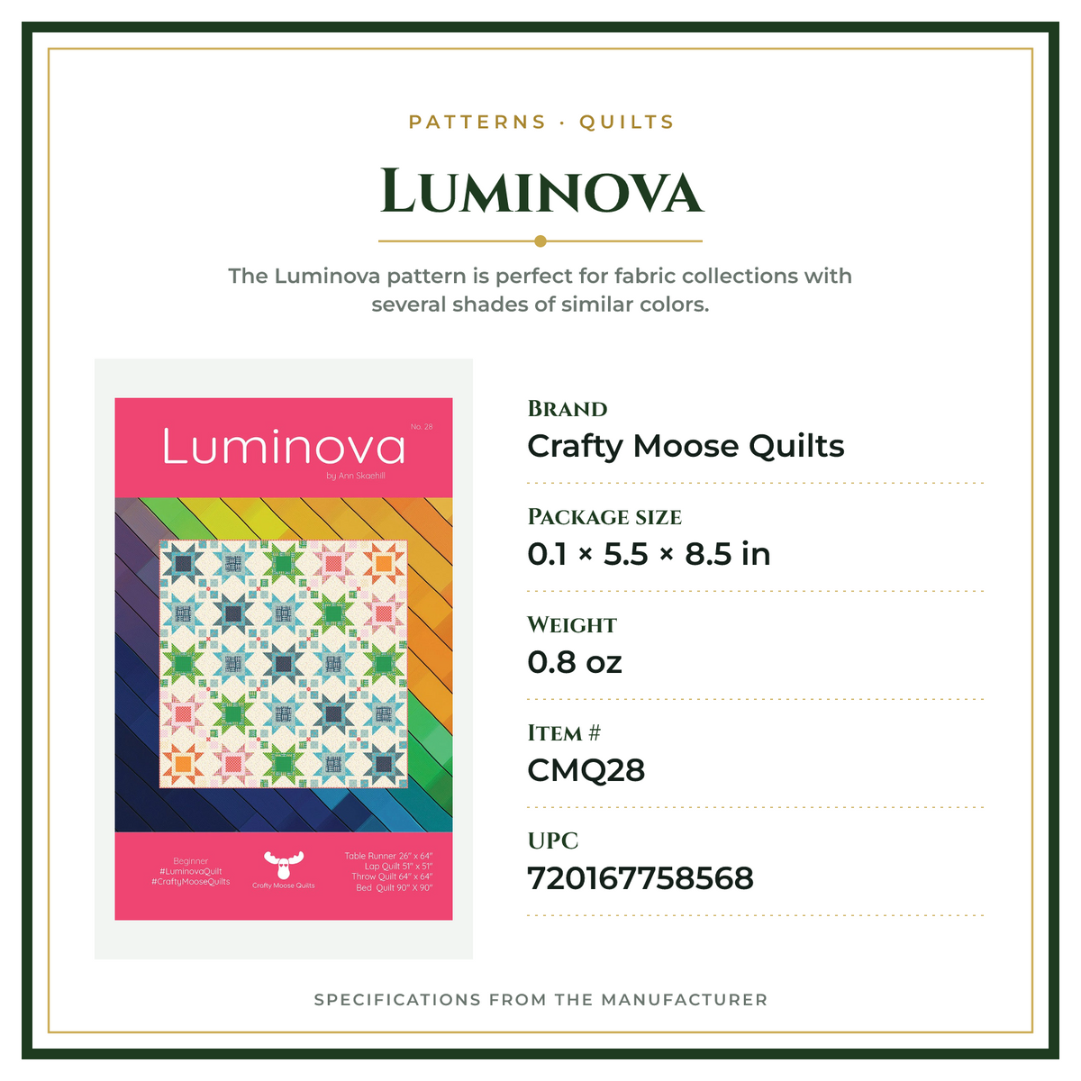 Product Specifications – Luminova
