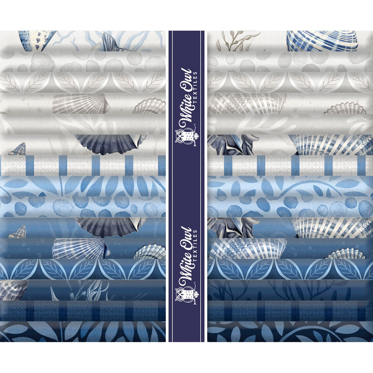 Fat Quarters, Coastal Treasures, 16pcs, 1 Piece of Each Print
