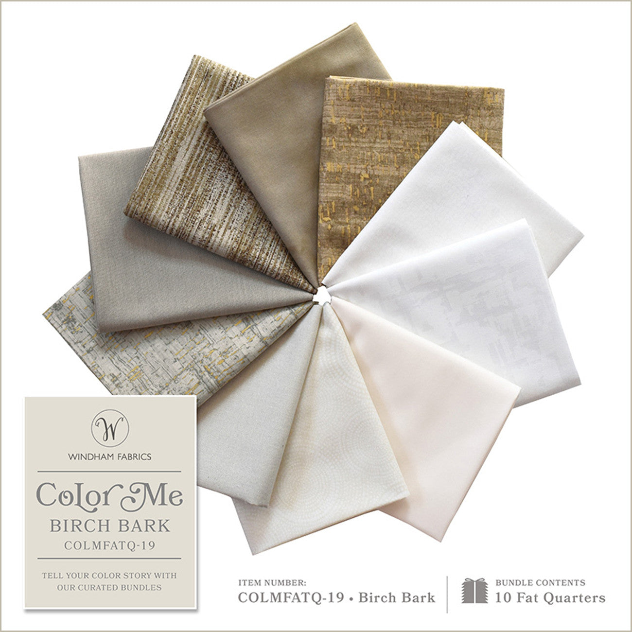 Grounded Color Me Bundles Fat Quarter Bundle, 10pcs/bundle