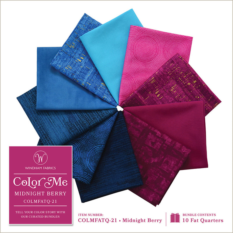 Midnight Berry Color Me Bundles Fat Quarter Bundle, 10pcs/bundle