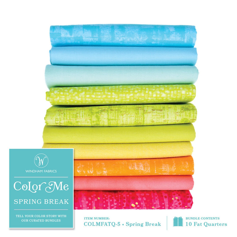 Fat Quarter bundle, Color Me Spring Break, 10pcs/bundle