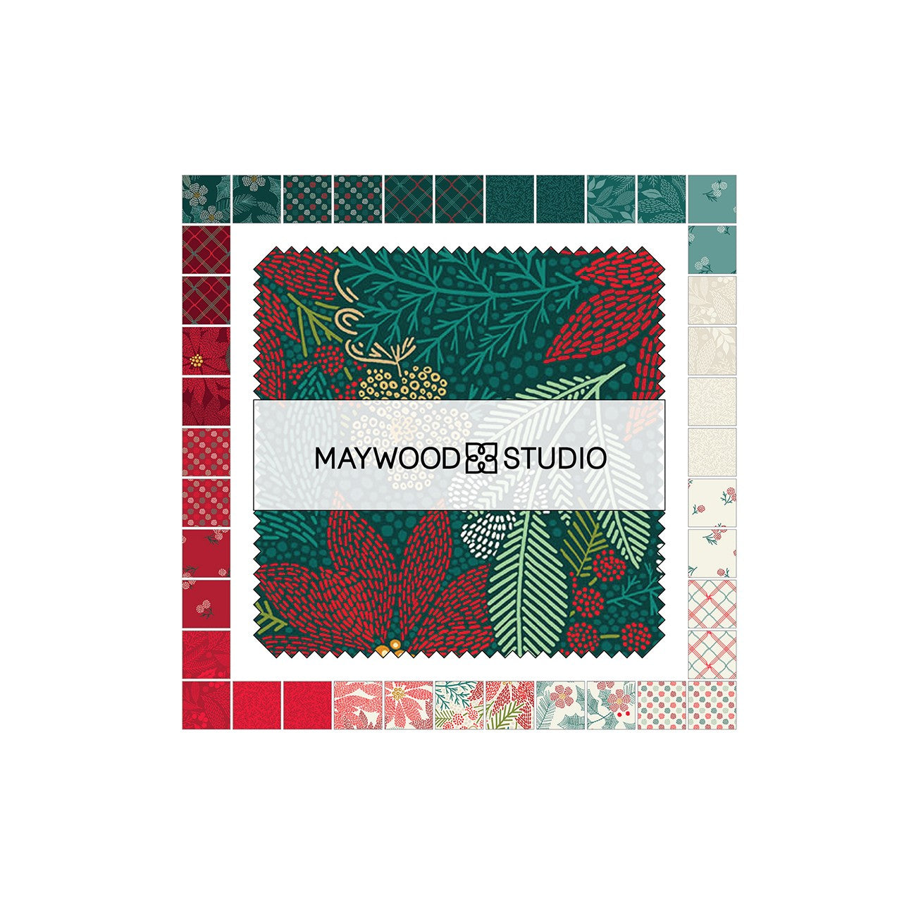 5in Squares Holiday Stitches, 42pcs/bundle