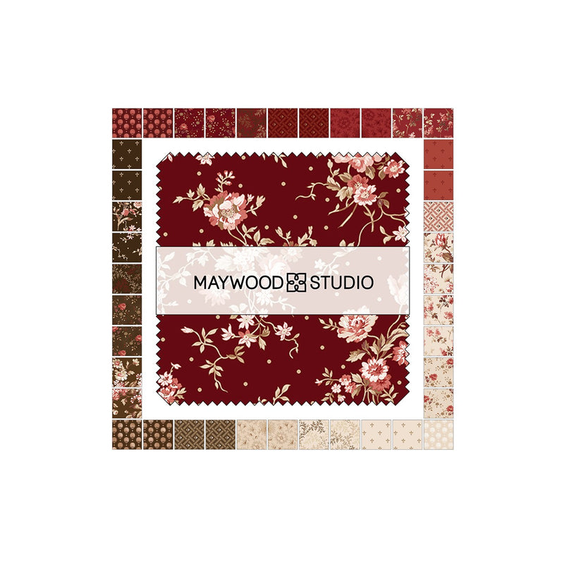 5in Squares Madder Rose, 42pcs/bundle