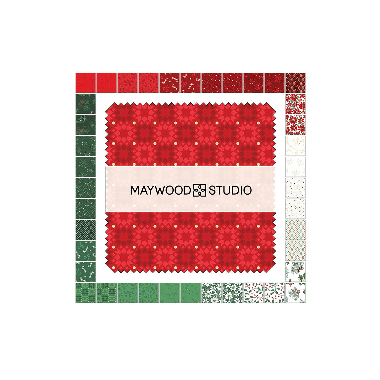 5in Squares Merry Mix, 42pcs/bundle