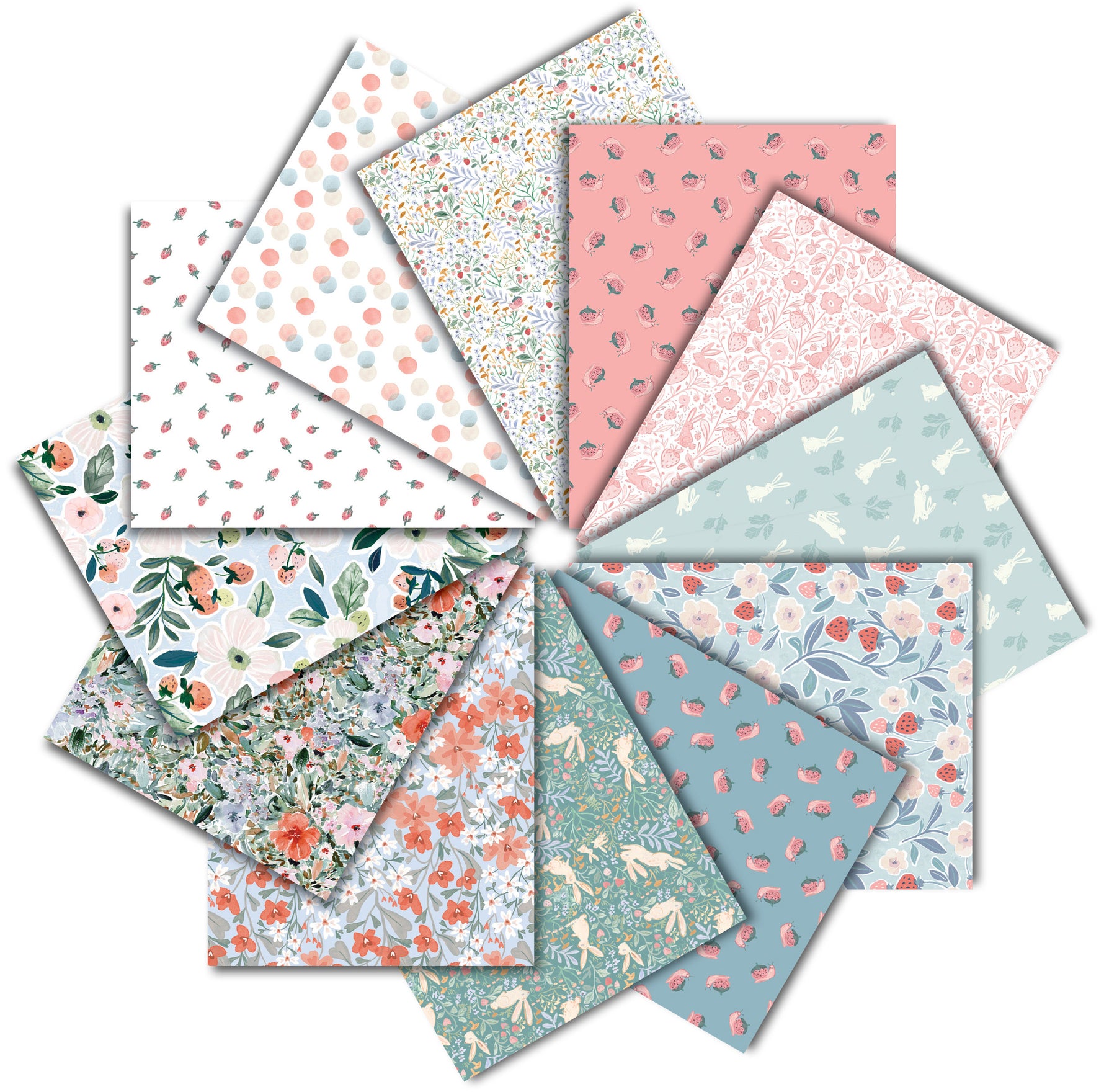 Strawberry Jam Fat Quarter Packs, 12 Colors