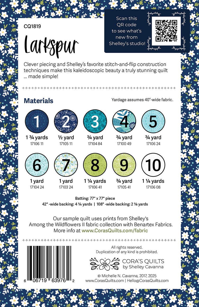 Larkspur Quilt Pattern
