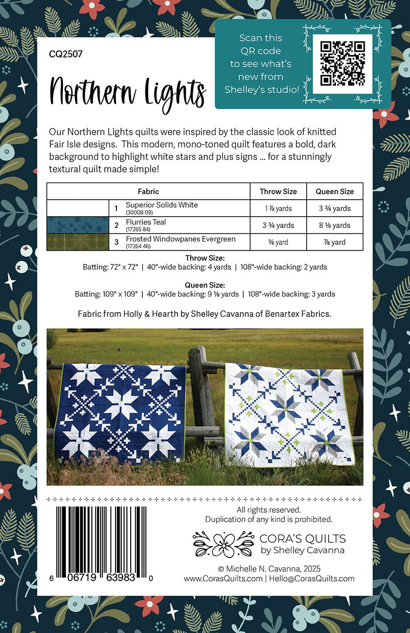 Northern Lights Quilt Pattern - the Monochromatic Edition