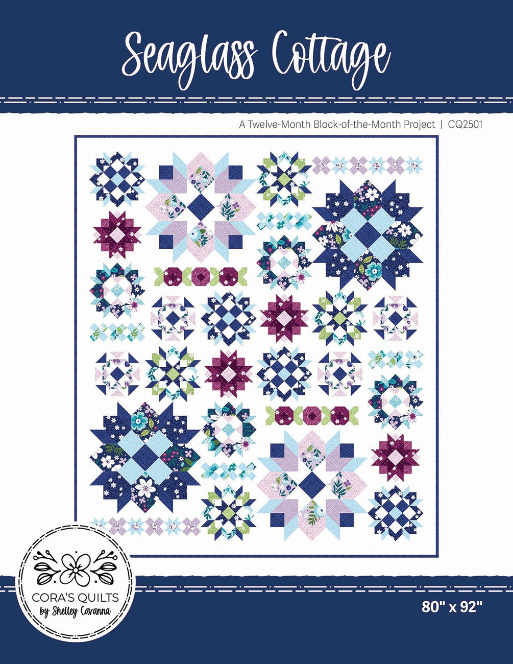 Seaglass Cottage Block-of-the-Month Pattern