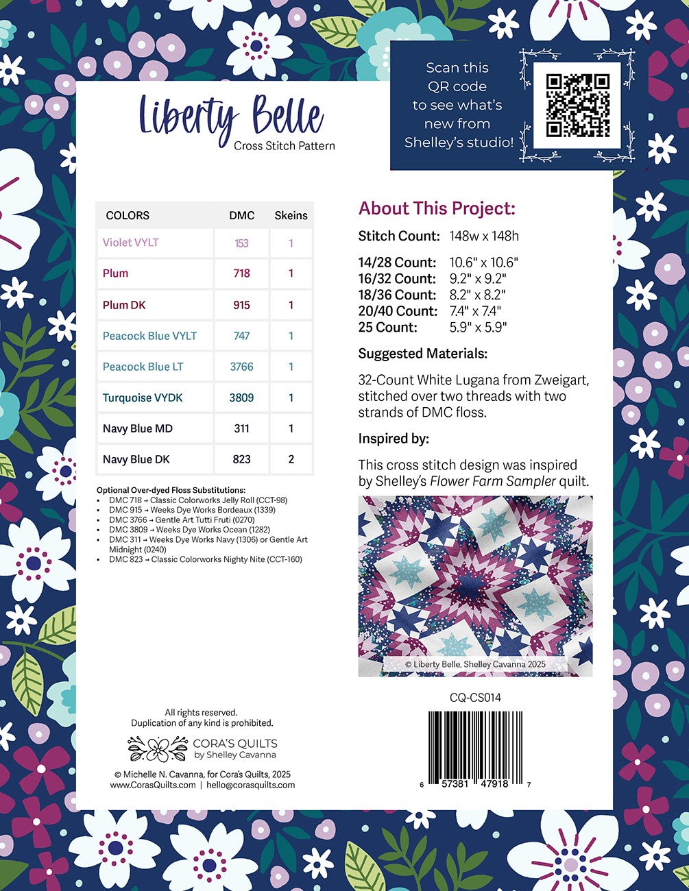 Liberty Belle Cross Stitch Pattern
