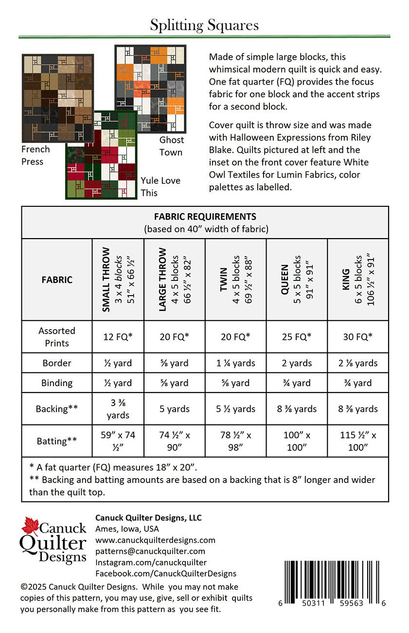 Splitting Squares