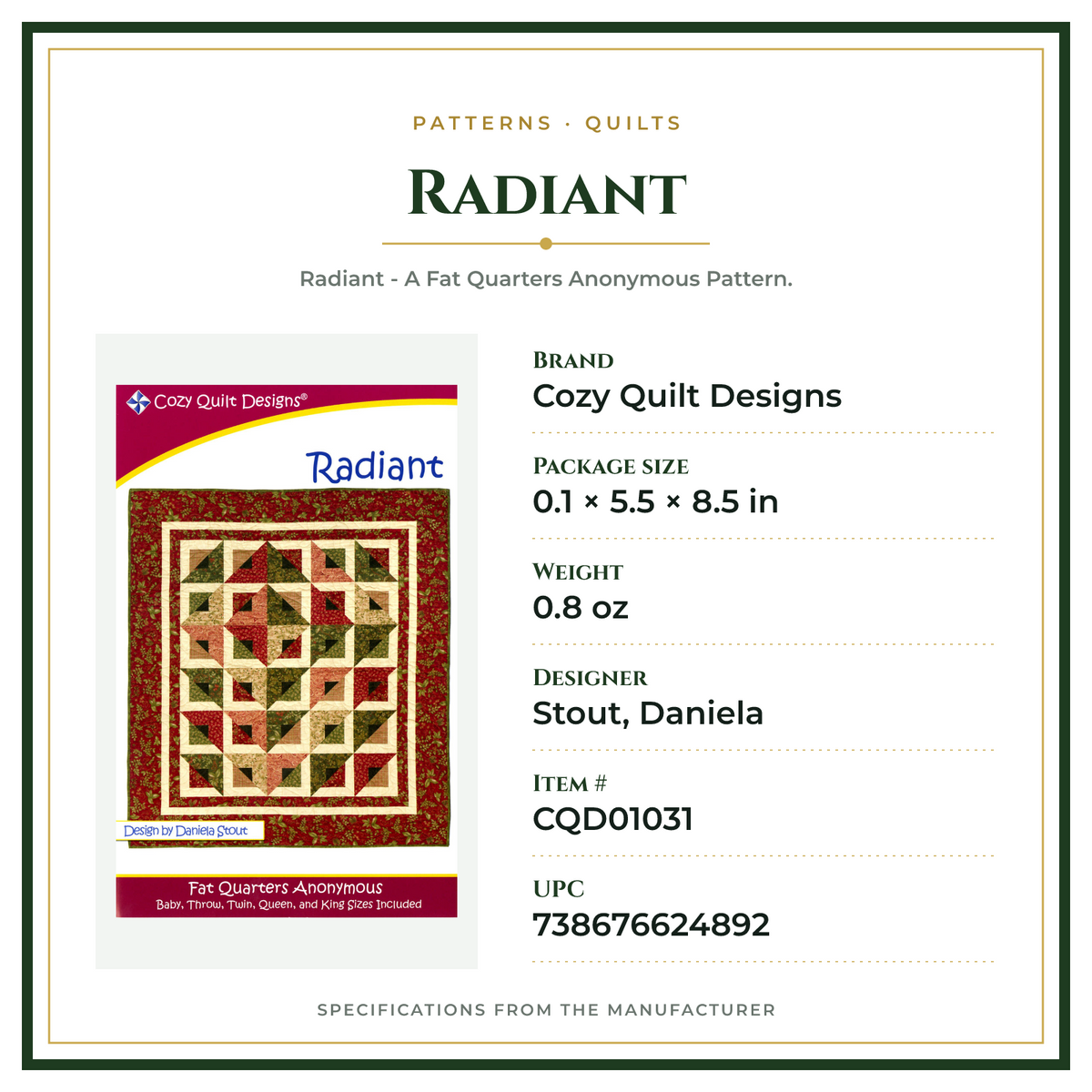 Product Specifications – Radiant