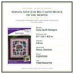 Product Specifications – Sonata Step 2 of Bel Canto Block of the Month