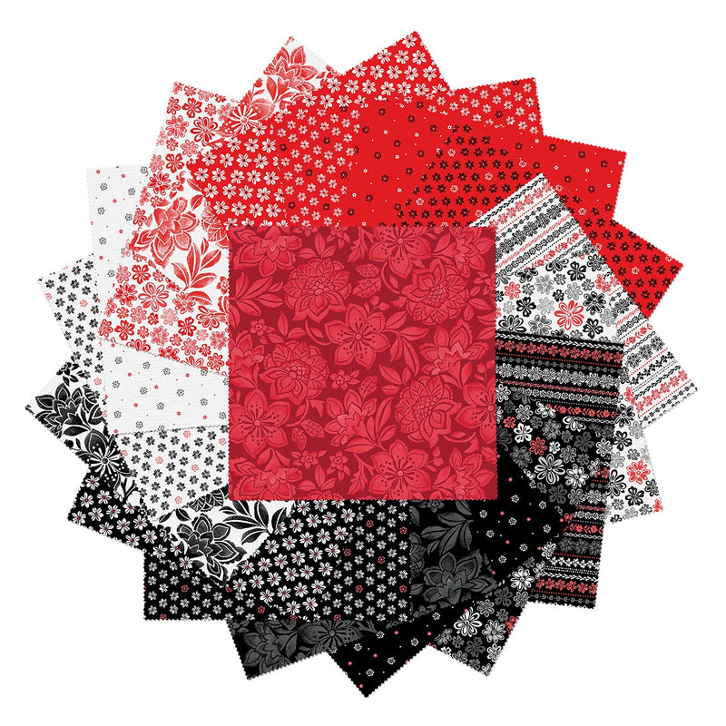 Crimson Night 10in Squares, 42pcs/bundle