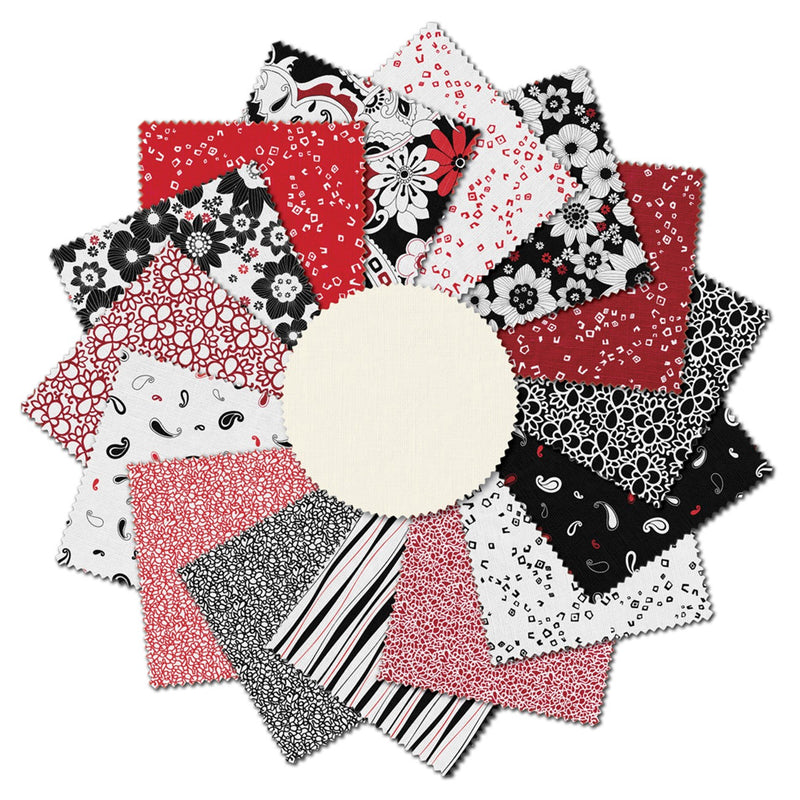 10in Squares Crimson Royale, 42pcs/bundle