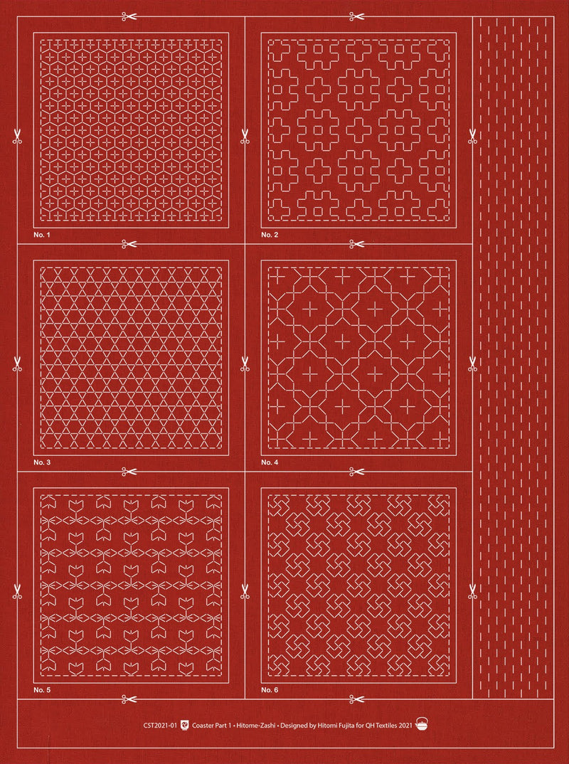 Hitome-Zashi Coaster Pattern 1 Brick
