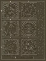 Sashiko Coaster Pattern 4 Slate