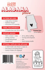 Hello Alabama Pillow Pattern