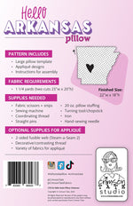 Hello Arkansas Pillow Pattern