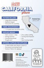 Hello California Pillow Pattern