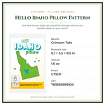 Product Specifications – Hello Idaho Pillow Pattern
