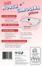 Hello North Carolina Pillow Pattern