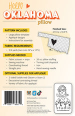 Hello Oklahoma Pillow Pattern