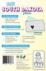 Hello South Dakota Pillow Pattern