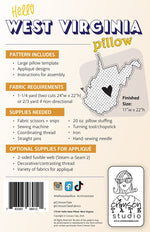 Hello West Virginia Pillow Pattern
