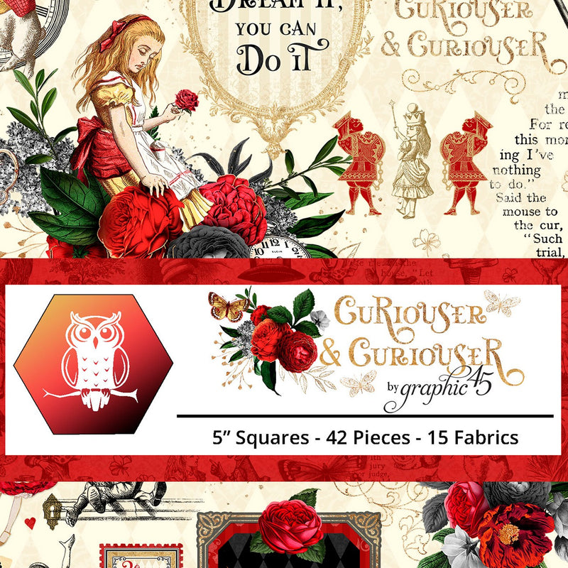 Curiouser & Curiouser 42pcs, 2-4 Pieces of Each Print