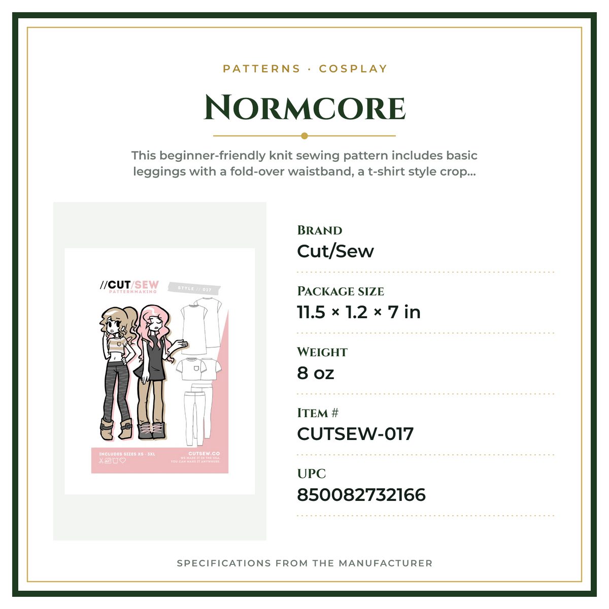 Product Specifications – Normcore
