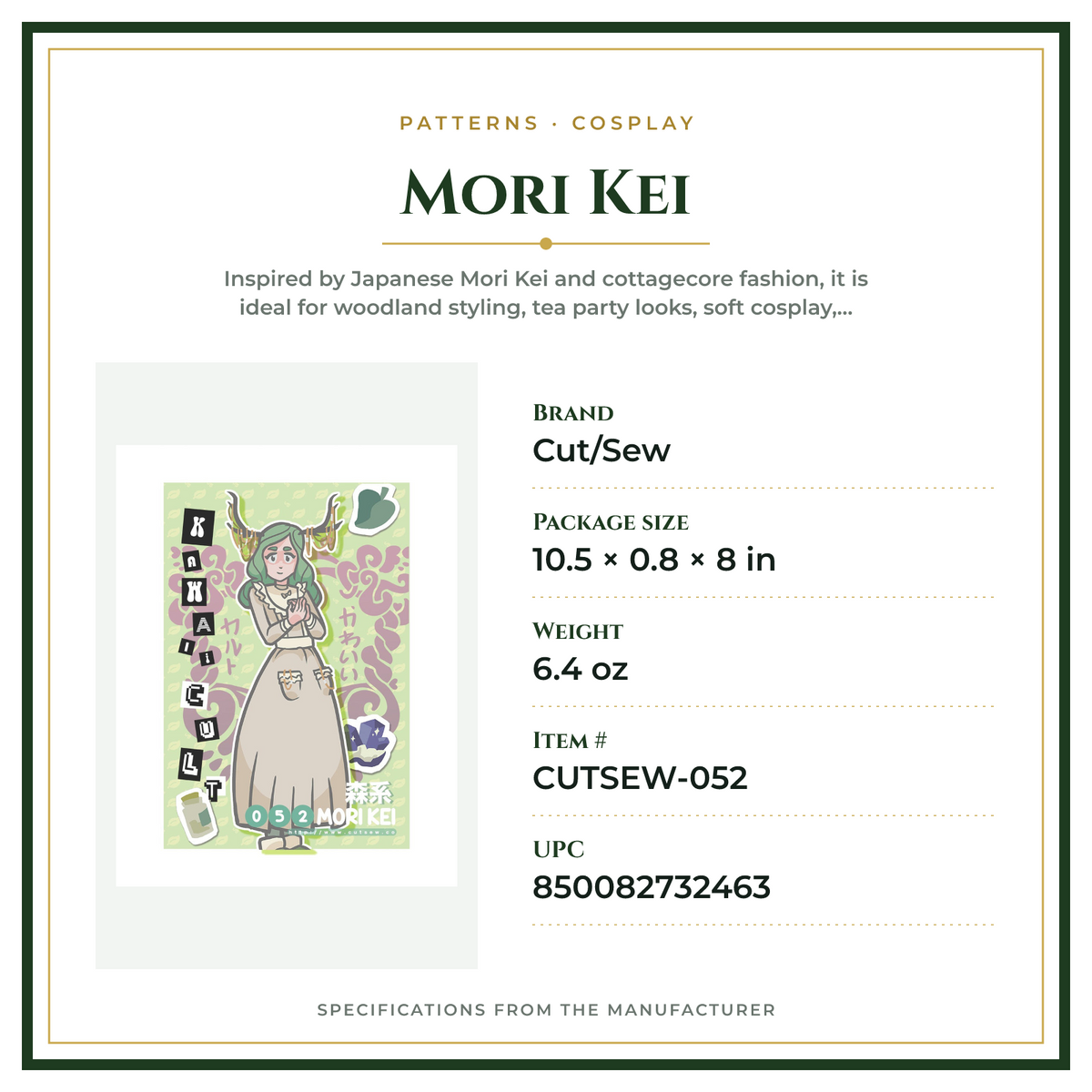 Product Specifications – Mori Kei