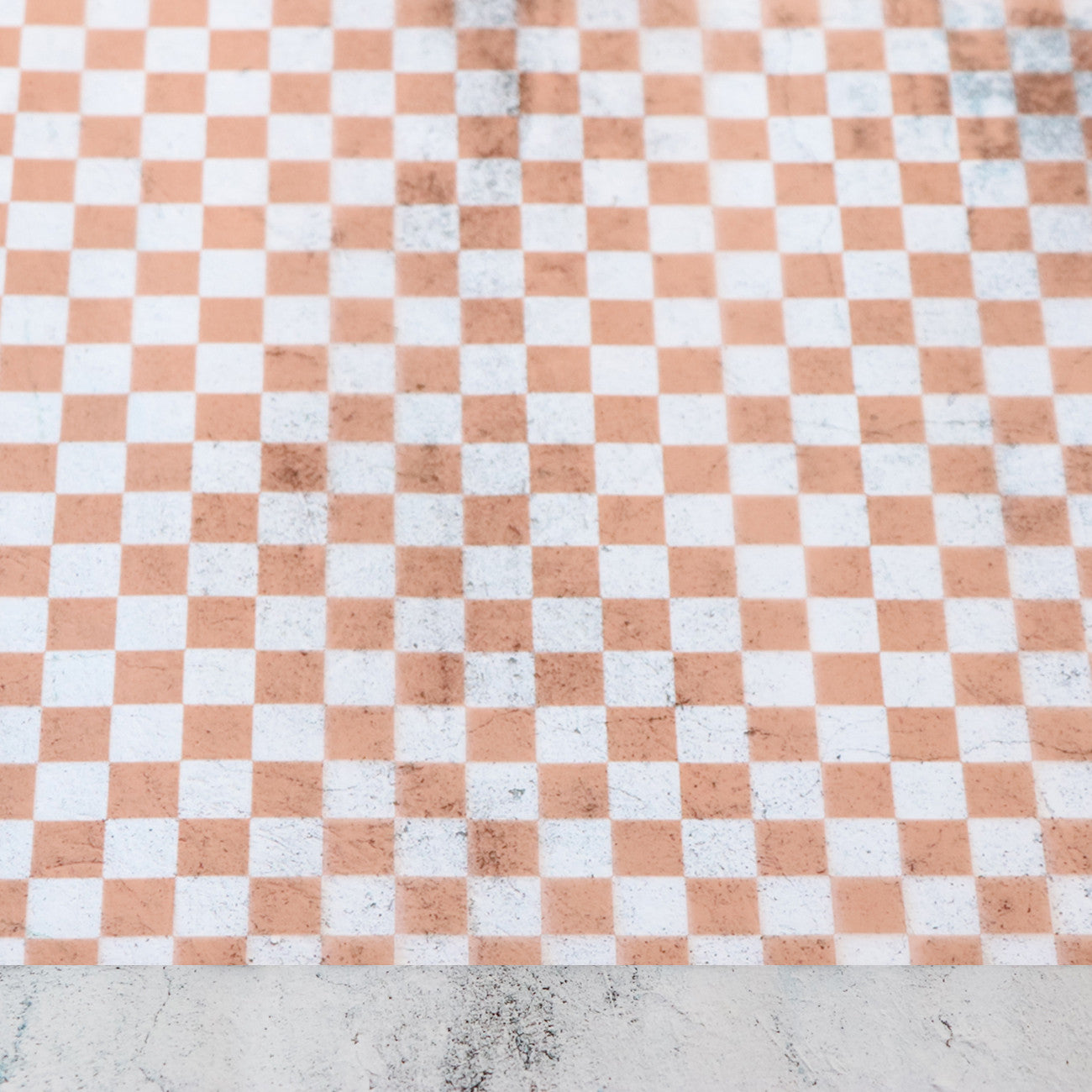 Apricot Checkerboard Vinyl 5yds