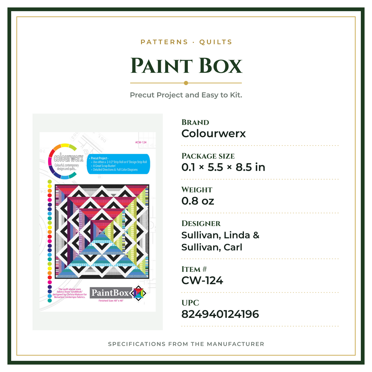 Product Specifications – Paint Box