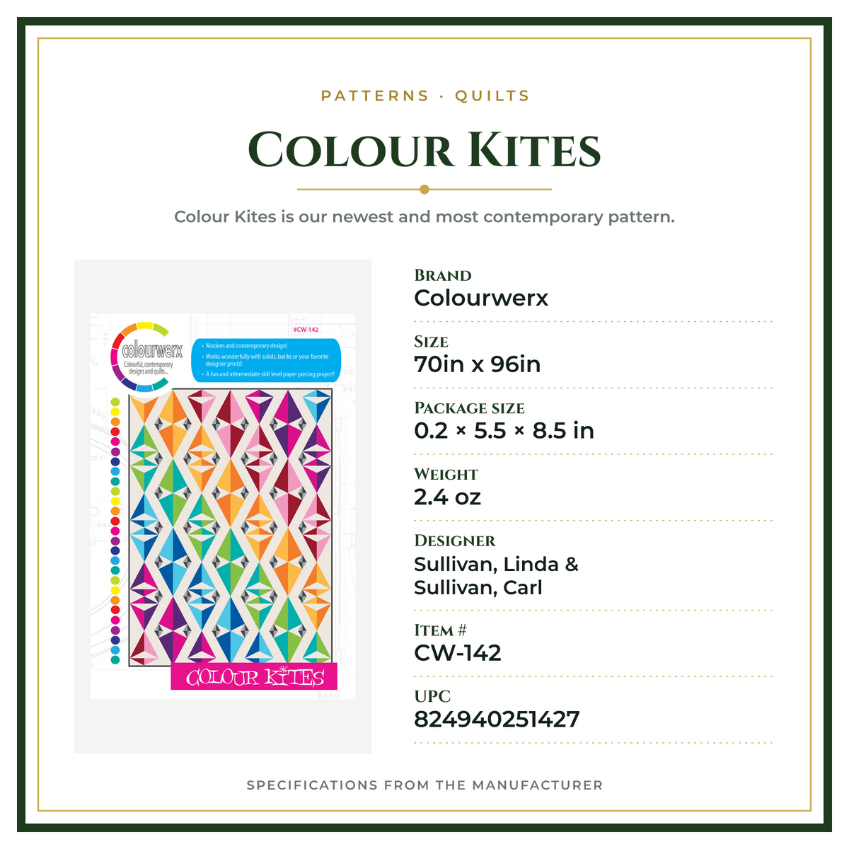 Product Specifications – Colour Kites