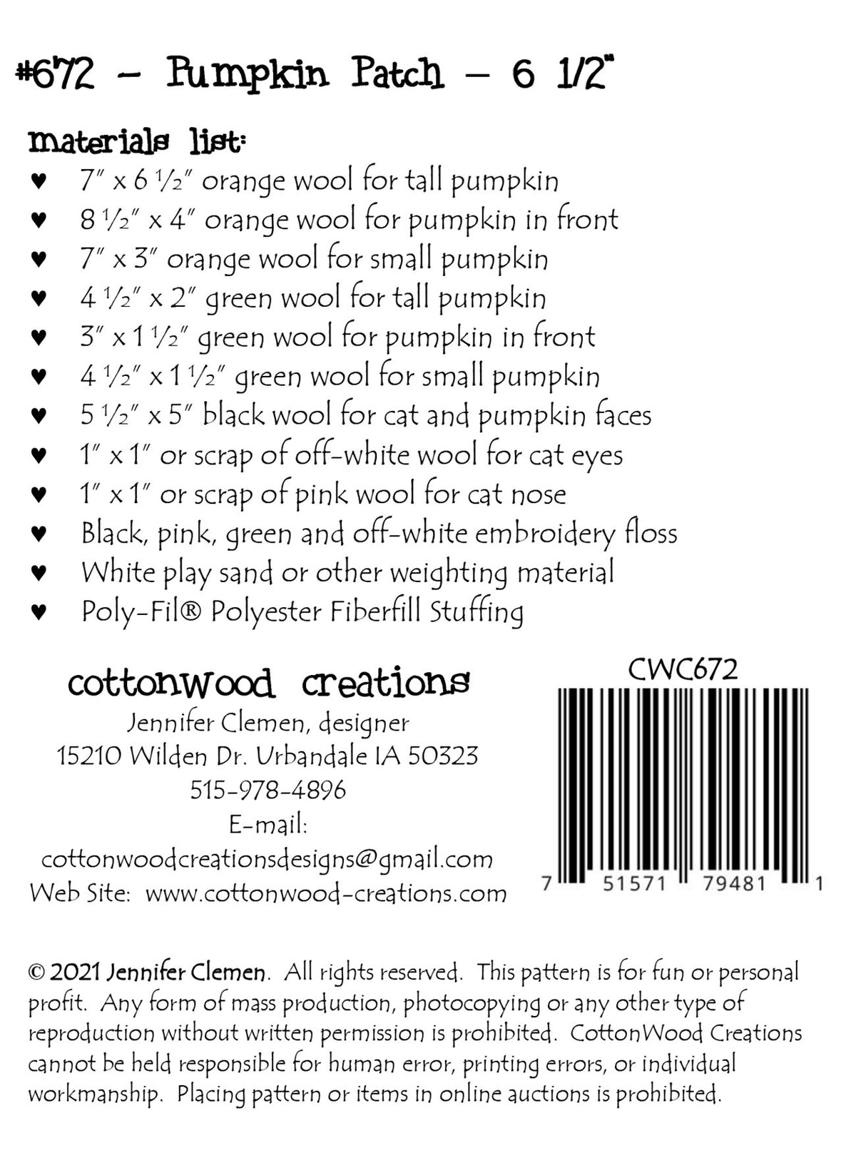 Pumpkin Patch Pattern
