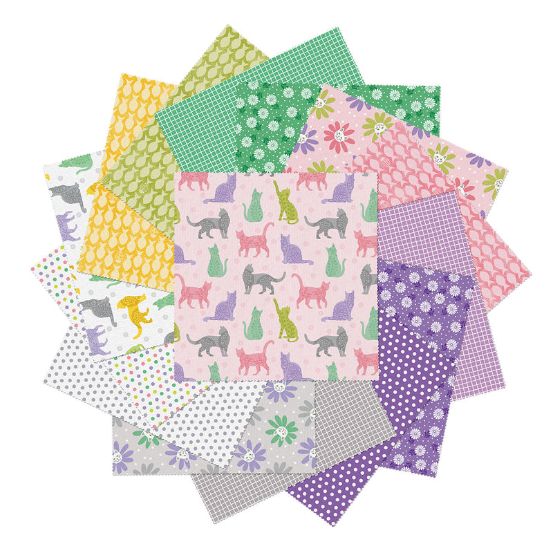 Cozy Cats 10in Squares, 42pcs/bundle